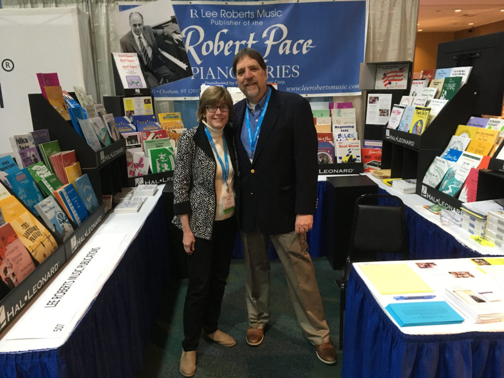 Reno and Julie at Lee Roberts Music Publications booth MTNA 2019